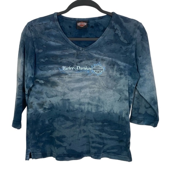 Harley-Davidson Tops - Harley Davison, Alaska tie-dye Y2K top